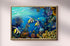 wood framed original painting great barrier reef angel fish wall art print